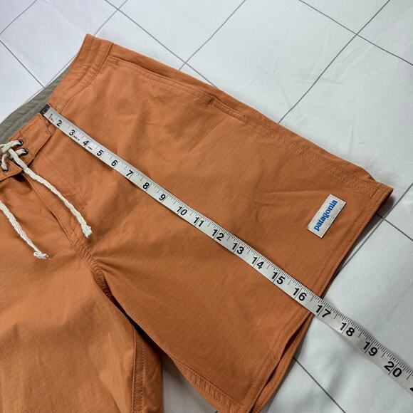 Patagonia Shorts Mens 31 Orange Home Waters Hybrid Athletic Ripstop Beach Active - Picture 11 of 12